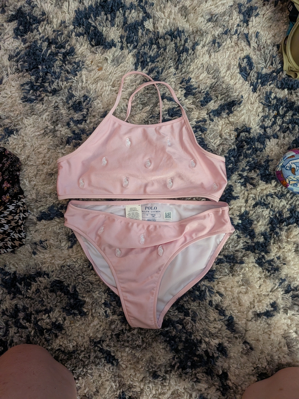 Ralph Lauren Light Pink Polo Logo Swim Top